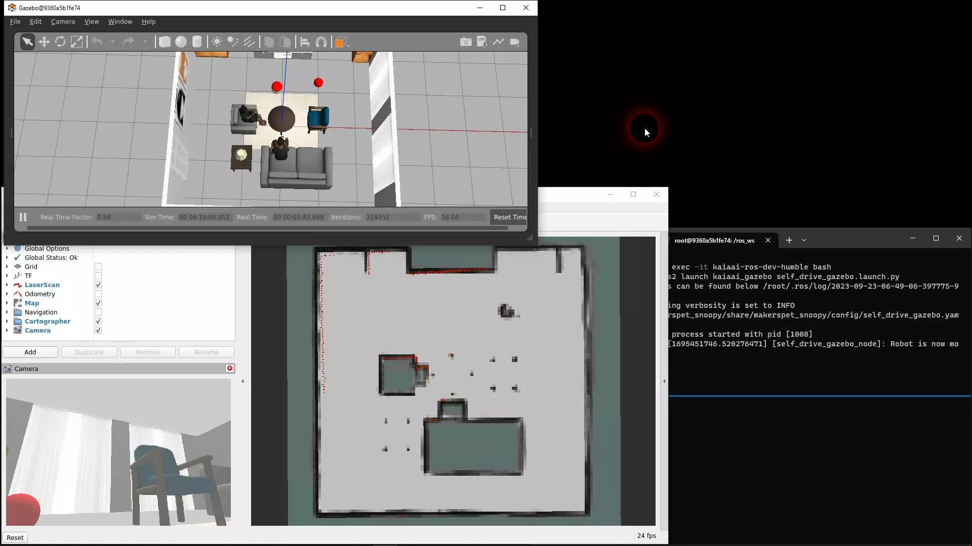 Tutorial: Map, navigate a 3D simulated room in ROS2 Gazebo Tutorial: Map, navigate a 3D simulated room in ROS2 Gazebo